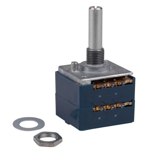 Main product image for ALPS RK27 10KA Audio Taper Potentiometer Solid Shaft 023-204